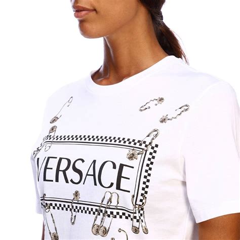 versace white shirt women's|Versace collection women.